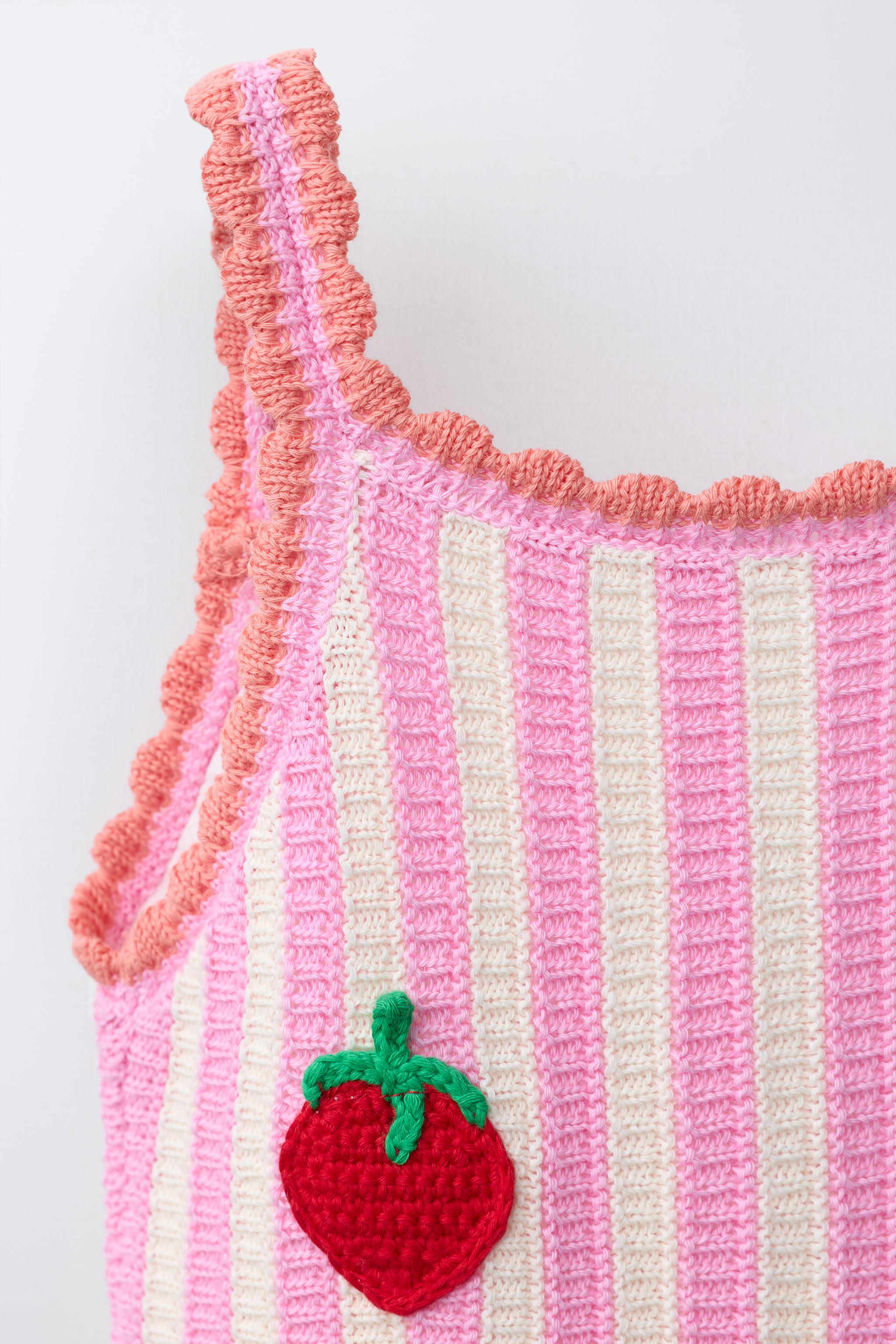 1-6 ANS/ MAILLOT DE BAIN EN CROCHET FRUITS ET RAYURES